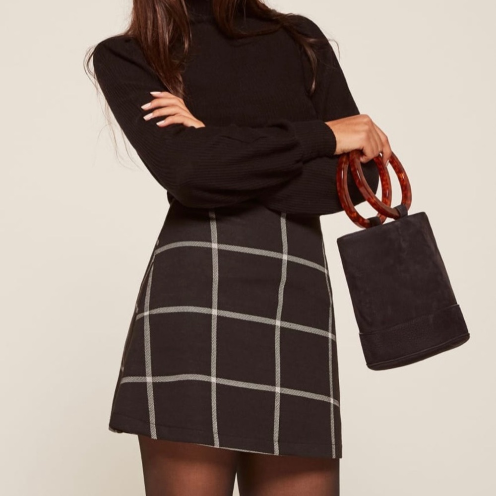 BNWOT Reformation Suzanne Skirt, Adair Plaid Print